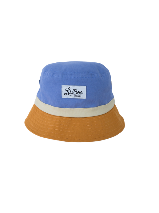 Block bucket hat caramel/blue