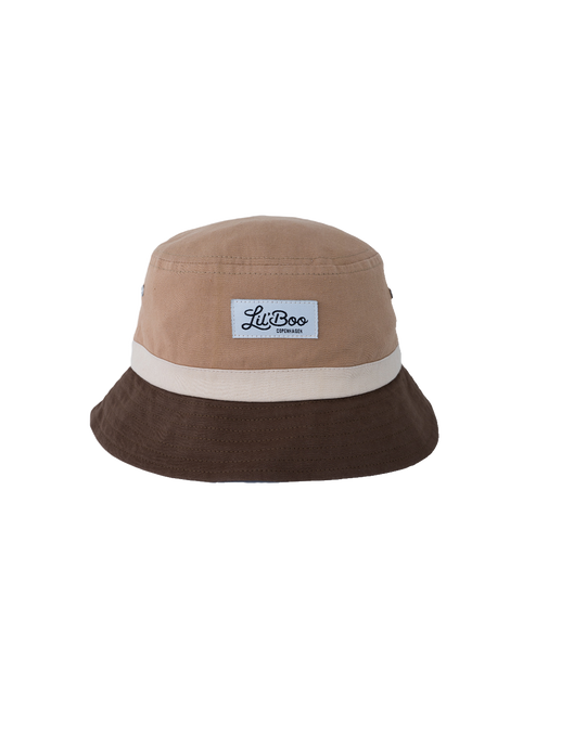 Block bucket hat brown