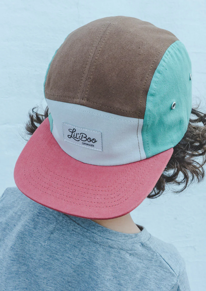 Color block 5-panel cap