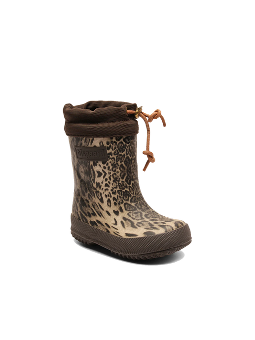 Thermo rubber boots with wool lining leopard