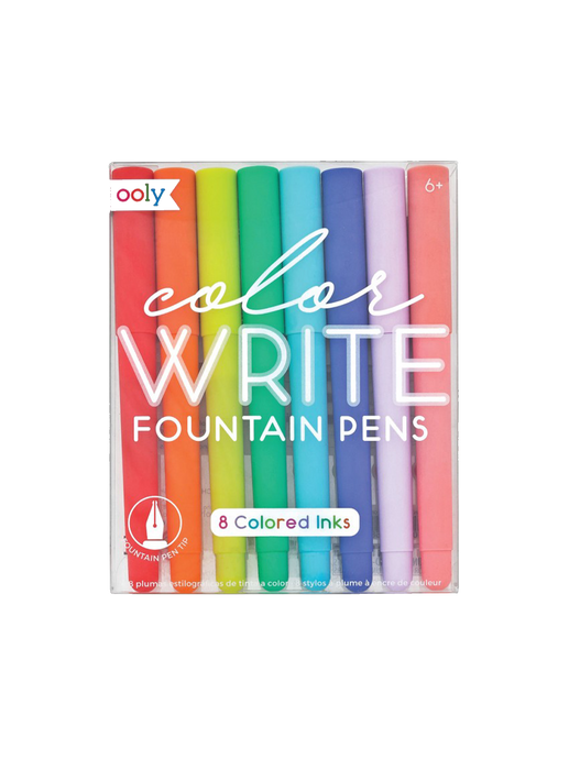 Plumas estilográficas de escritura en color