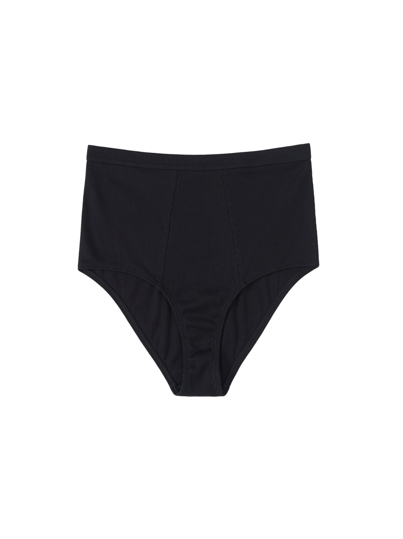 Organic cotton rib-flex high rise briefs 2-pack