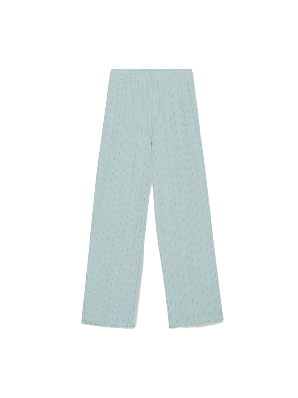 Organic cotton pointelle cropped pants