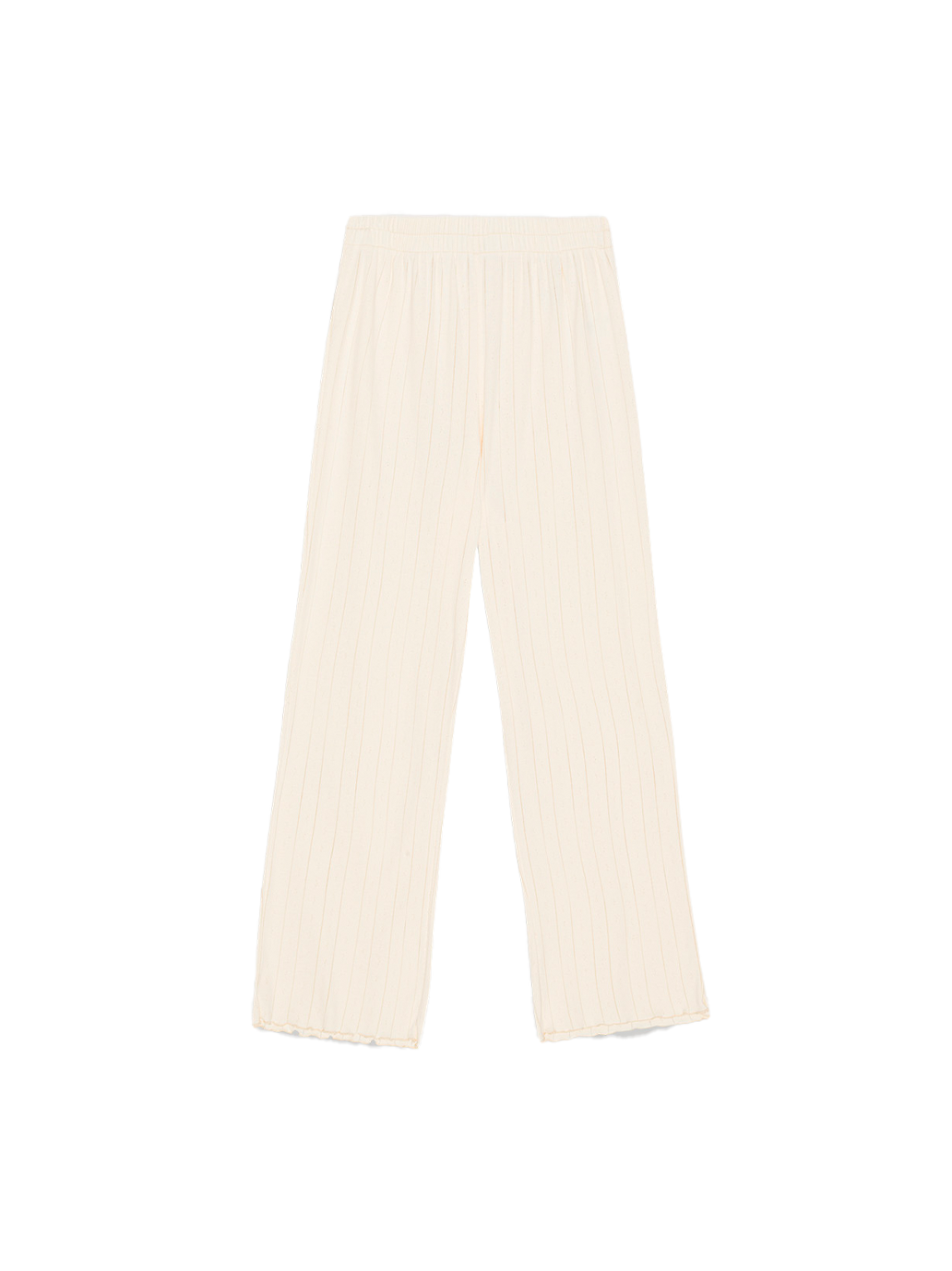 Organic cotton pointelle cropped pants