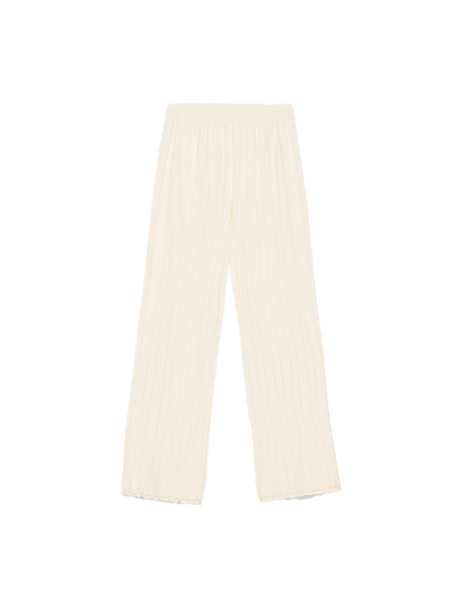 Organic cotton pointelle cropped pants