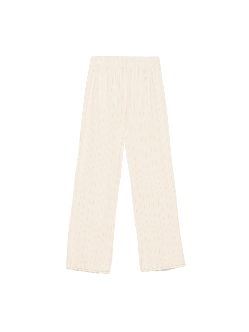 Organic cotton pointelle cropped pants