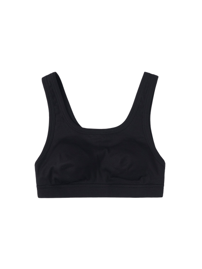 Organic cotton rib-flex tank bra