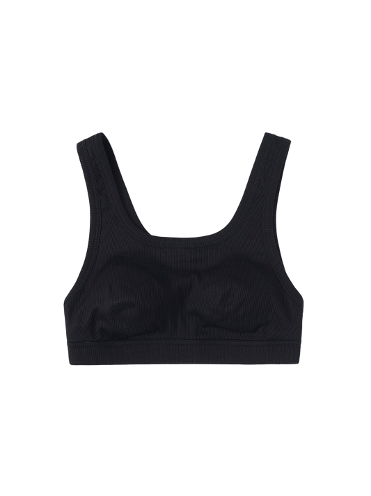 Organic cotton rib-flex tank bra