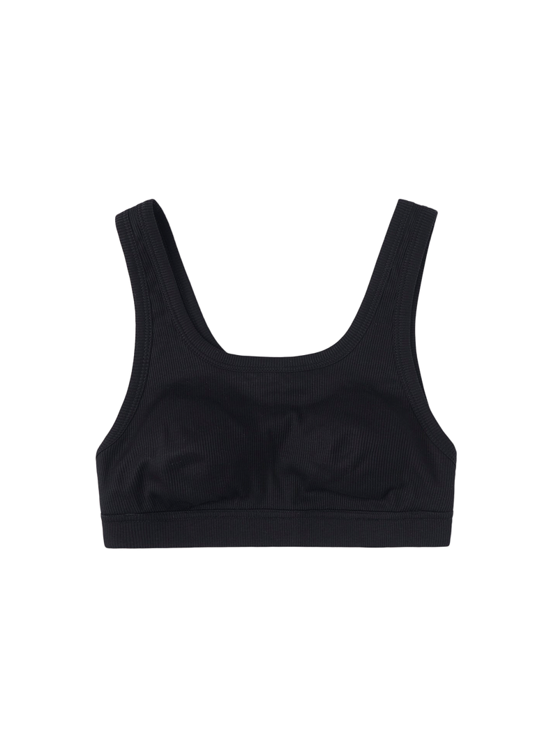 Organic cotton rib-flex tank bra