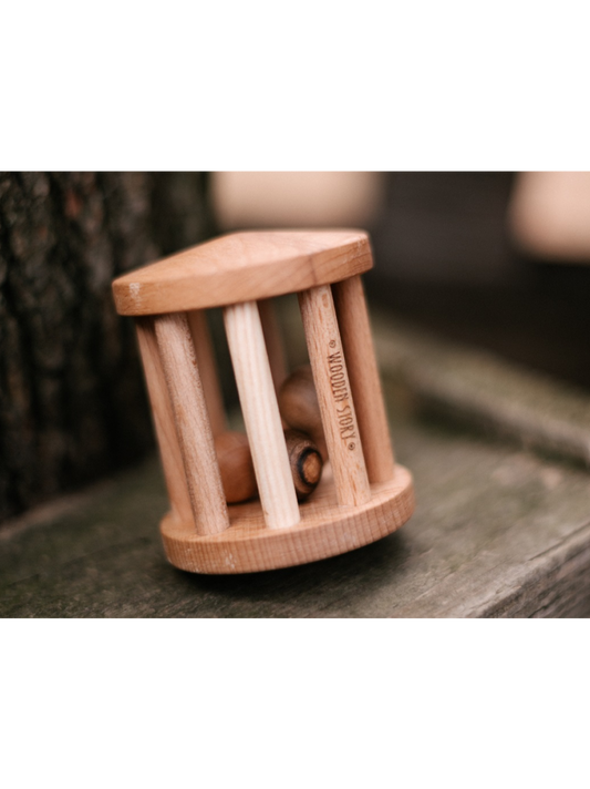 Wooden vintage rattle Turtle Dove