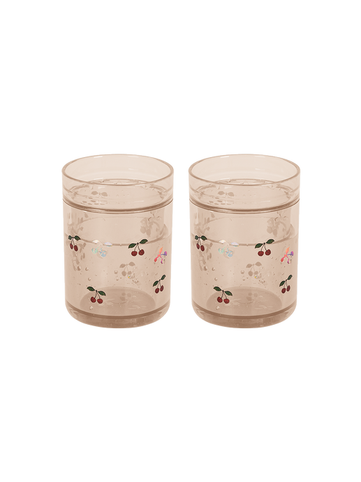 Glitter cups 2-pack cherry