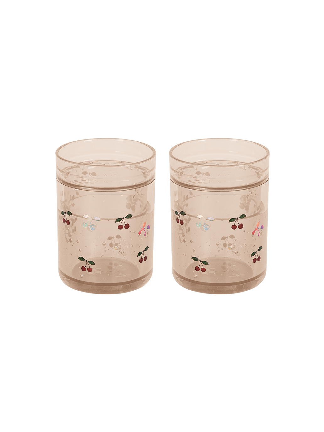 Pack de 2 vasos con purpurina