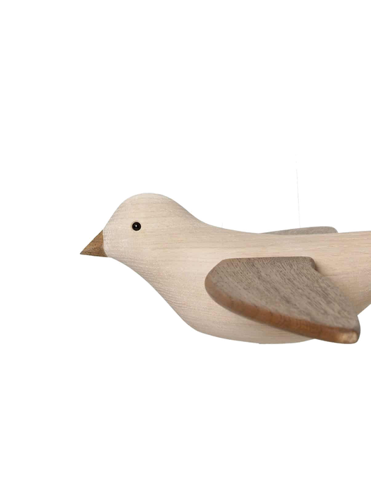 Wooden flying koko bird mobile