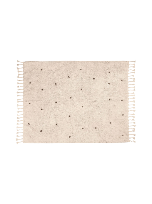 Washable cotton rug small dots