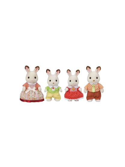 Famiglia di conigli di cioccolato