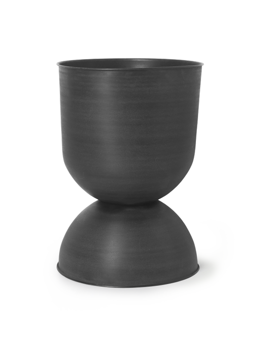 metal flower pot Hourglass Pot black