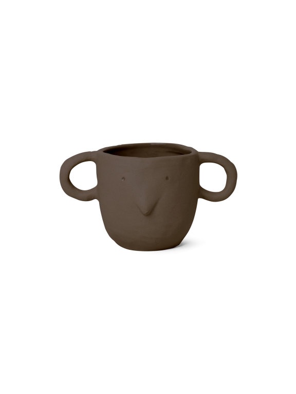 ceramic flower pot / mug Mus brown