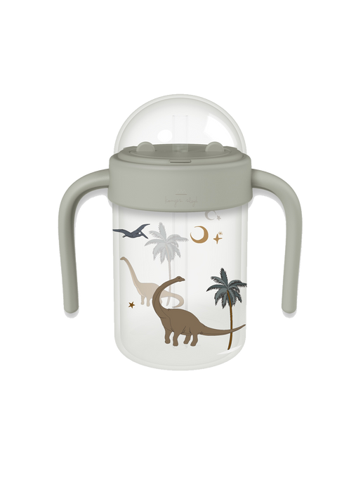 Baby bottle with handle dino