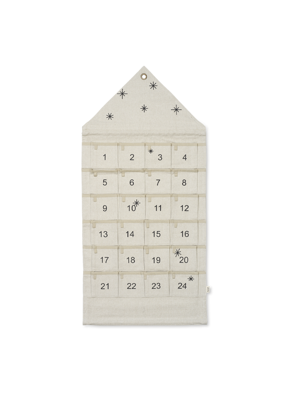 canvas advent calendar with compartments sand