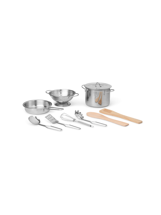 Toro Play Kitchen Tools metal pots set