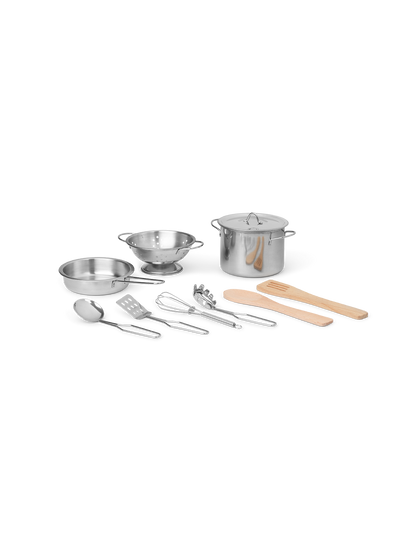 Toro Play Kitchen Tools metal pots set