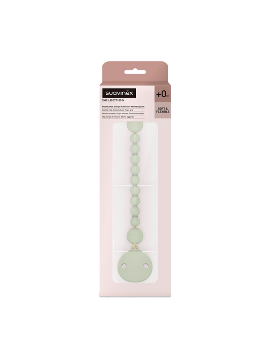 Silicone soother clip