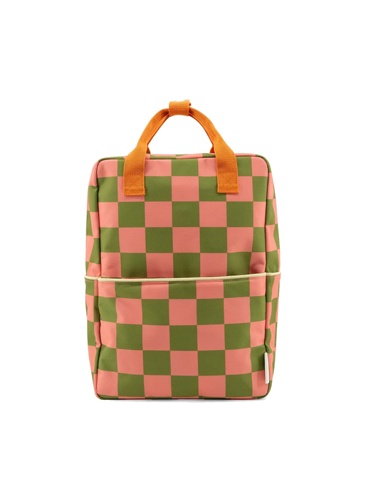 Large backpack Checkerboard sprout green