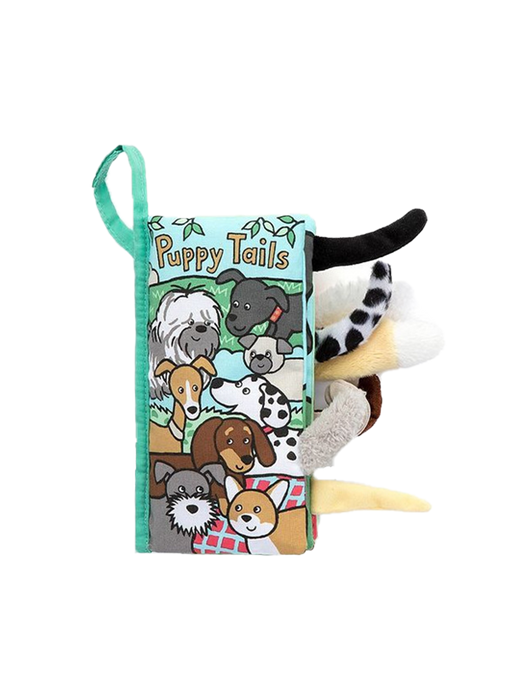 soft sensory book with tails puppy