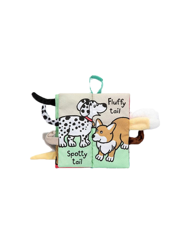 soft sensory book with tails puppy