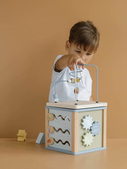 Wooden activity cube