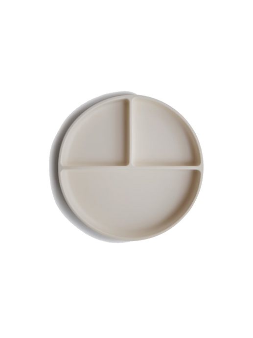 silicone plate with a suction cup ivory
