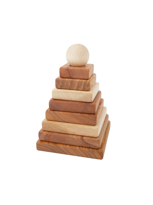 wooden square pyramid
