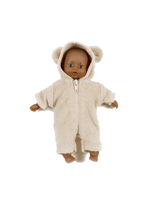 Mini doll 17 cm in Winnie jumpsuit linen