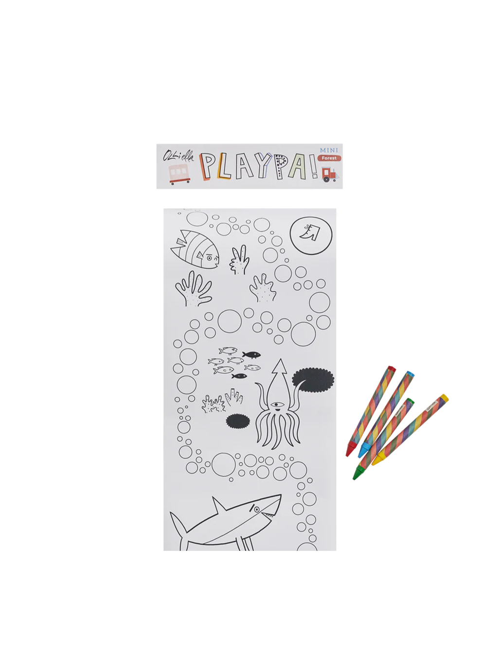 Mini Playpa coloring book on a roll