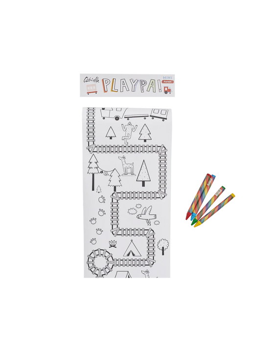 Mini Playpa coloring book on a roll forest