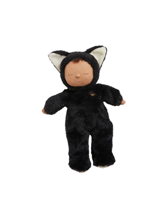 Cozy Dinkum soft doll black cat nox