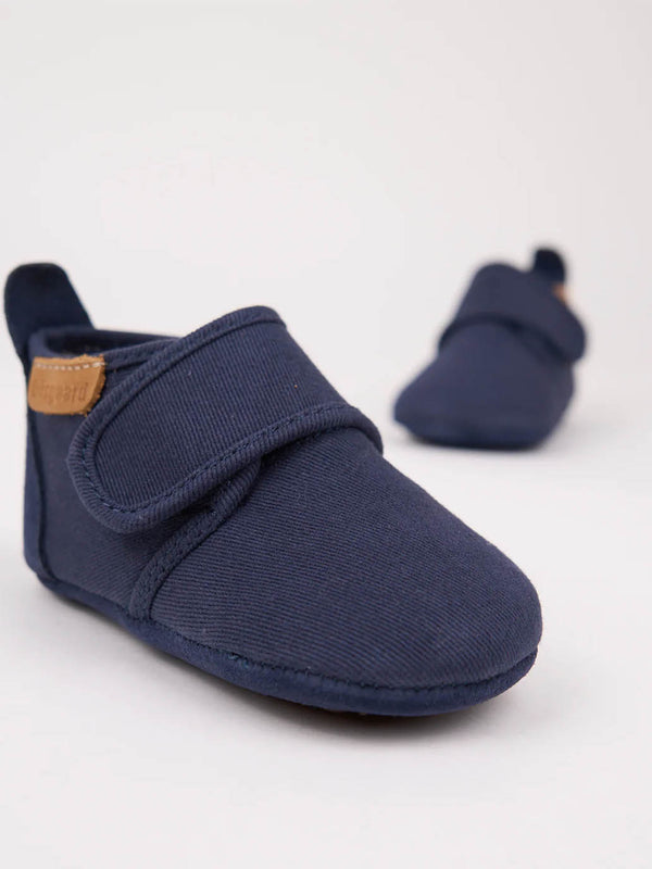 Baby cotton slippers dark blue