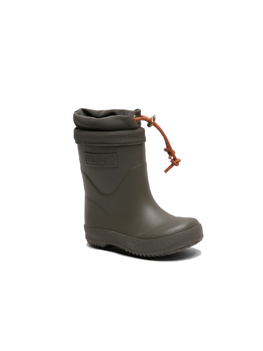 Thermo rubber boots with wool lining olive