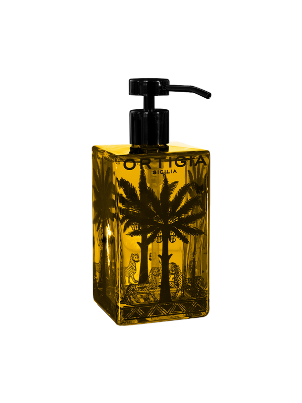 Scented Liquid soap in glass ambra nera