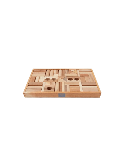 wooden blocks in a box of 54 pcs.