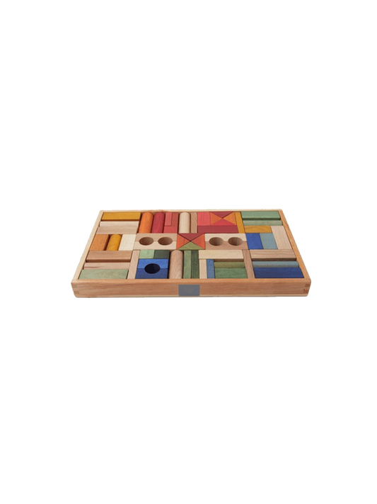 wooden blocks in a box of 54 pcs.