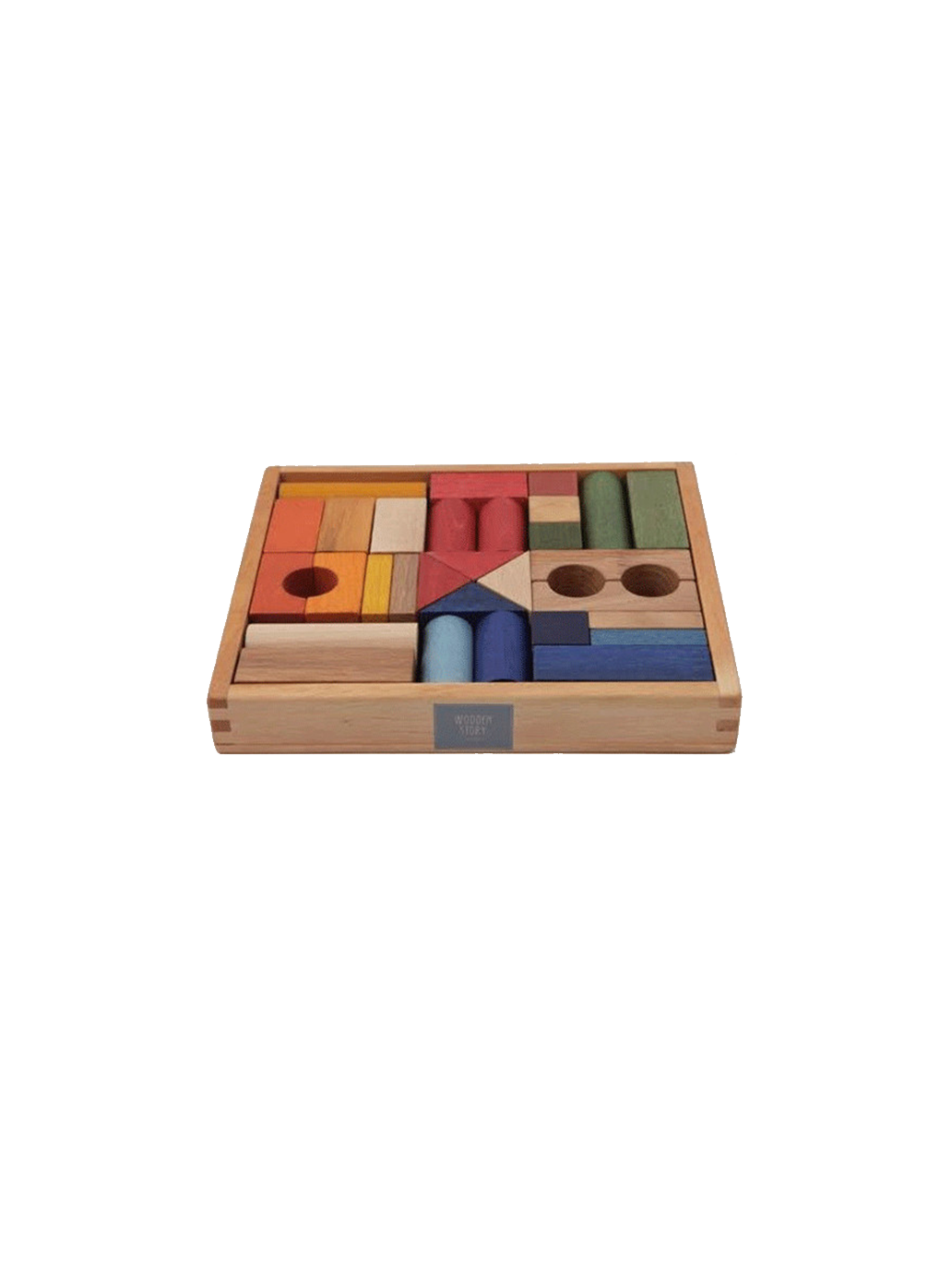 wooden blocks in a box of 30 pcs.