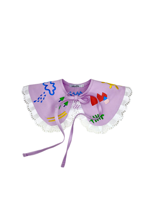 Hand embroidered collar