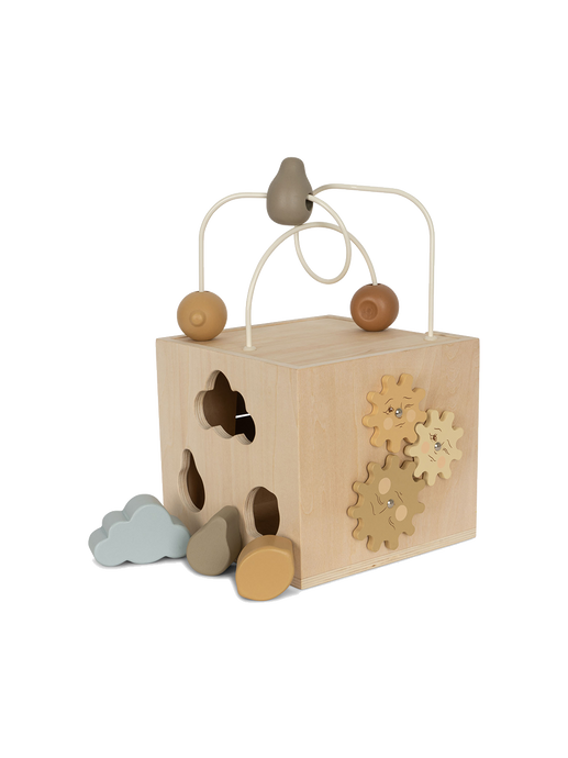 Wooden activity cube nature