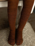 organic cotton tights with vintage suspenders spicy chai