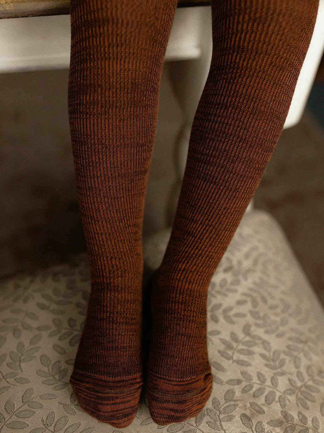 organic cotton tights with vintage suspenders