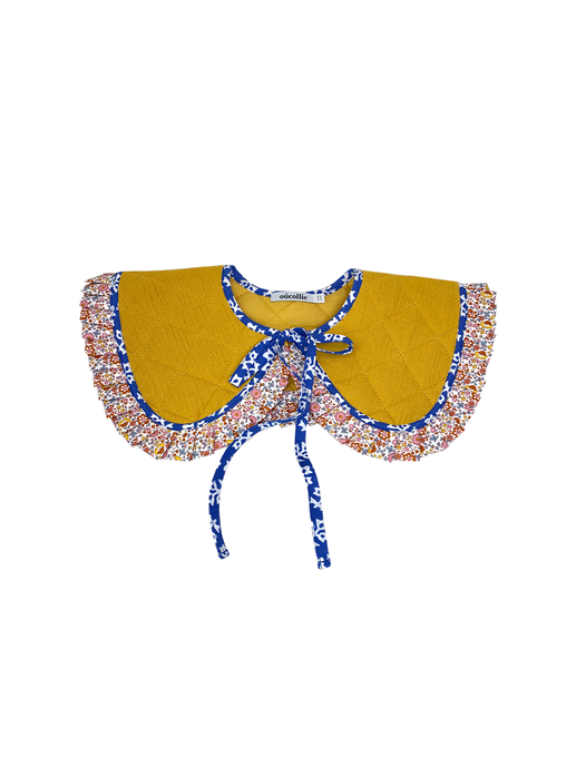 Hand embroidered collar kaia yellow