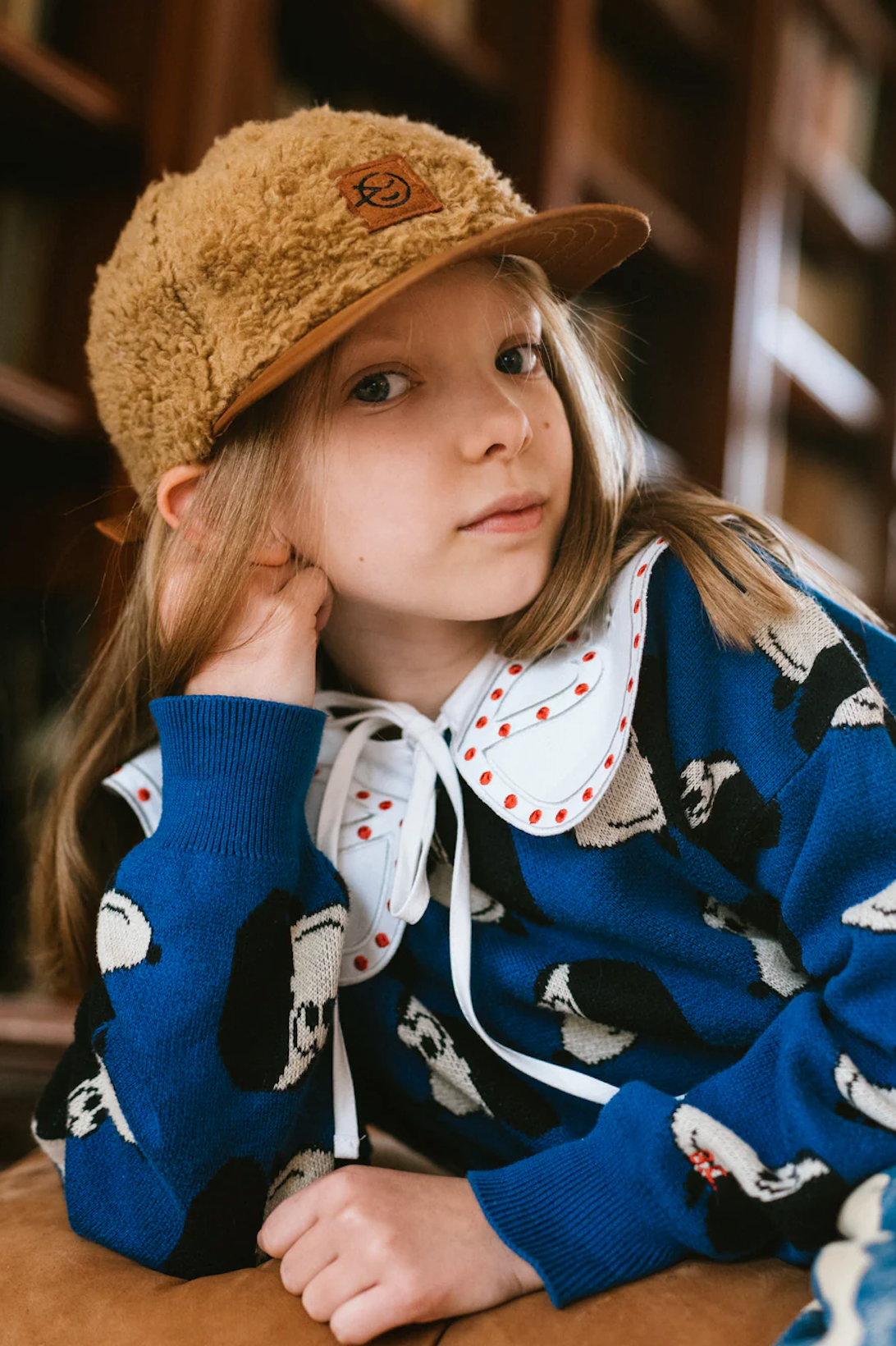 Hand embroidered collar