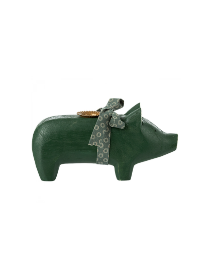 Wooden pig candle holder Medium