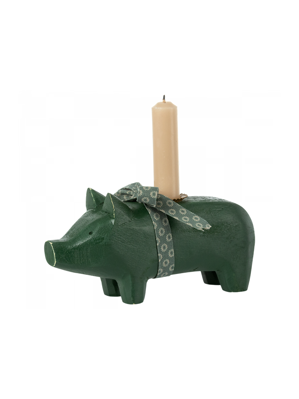 Wooden pig candle holder Medium